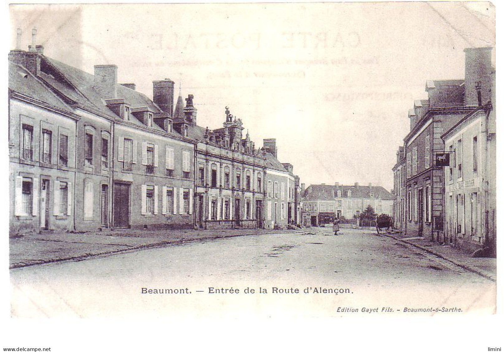 72 - BEAUMONT  -sur-SARTHÉ - ROUTE D'ALENCON - ANIMÉE - - Beaumont Sur Sarthe