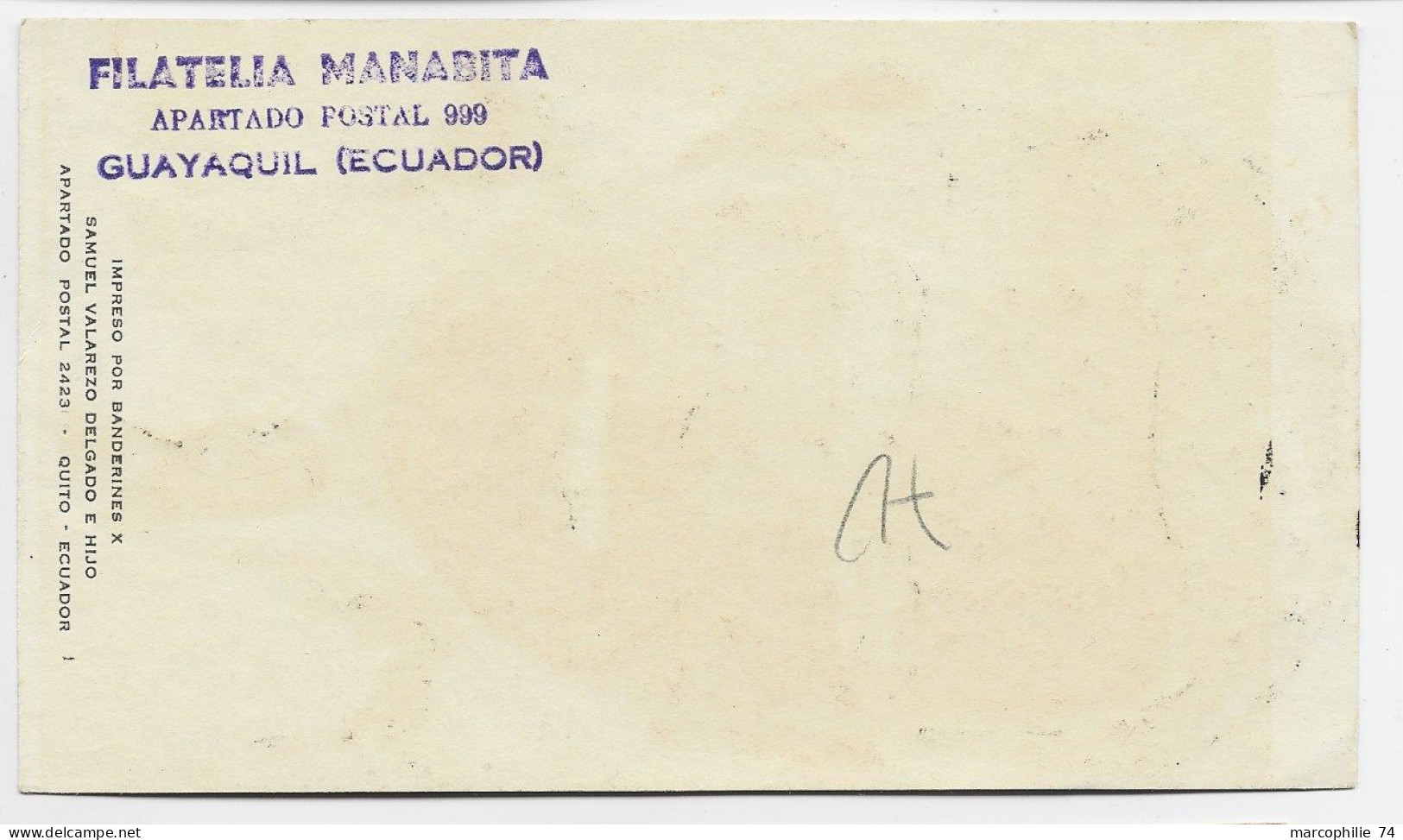 ECUADOR 2.00 CARD MAXIMUM RICHARD NIXOR USA - Ecuador