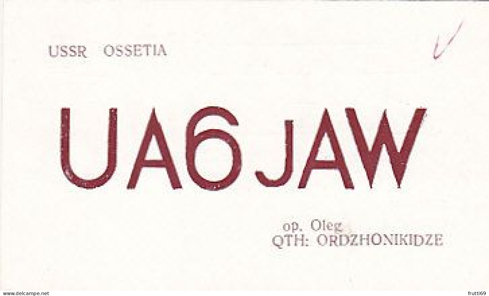 AK 210488 QSL - USSR - Ossetia - Ordzhonikidze - Amateurfunk