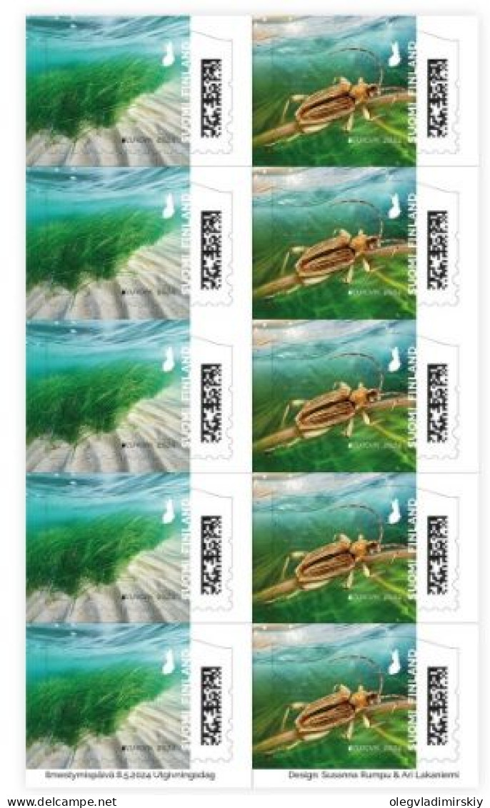 Finland Finnland Finlande 2024 Europa CEPT Underwater Fauna & Flora Sheetlet / Booklet MNH - 2024