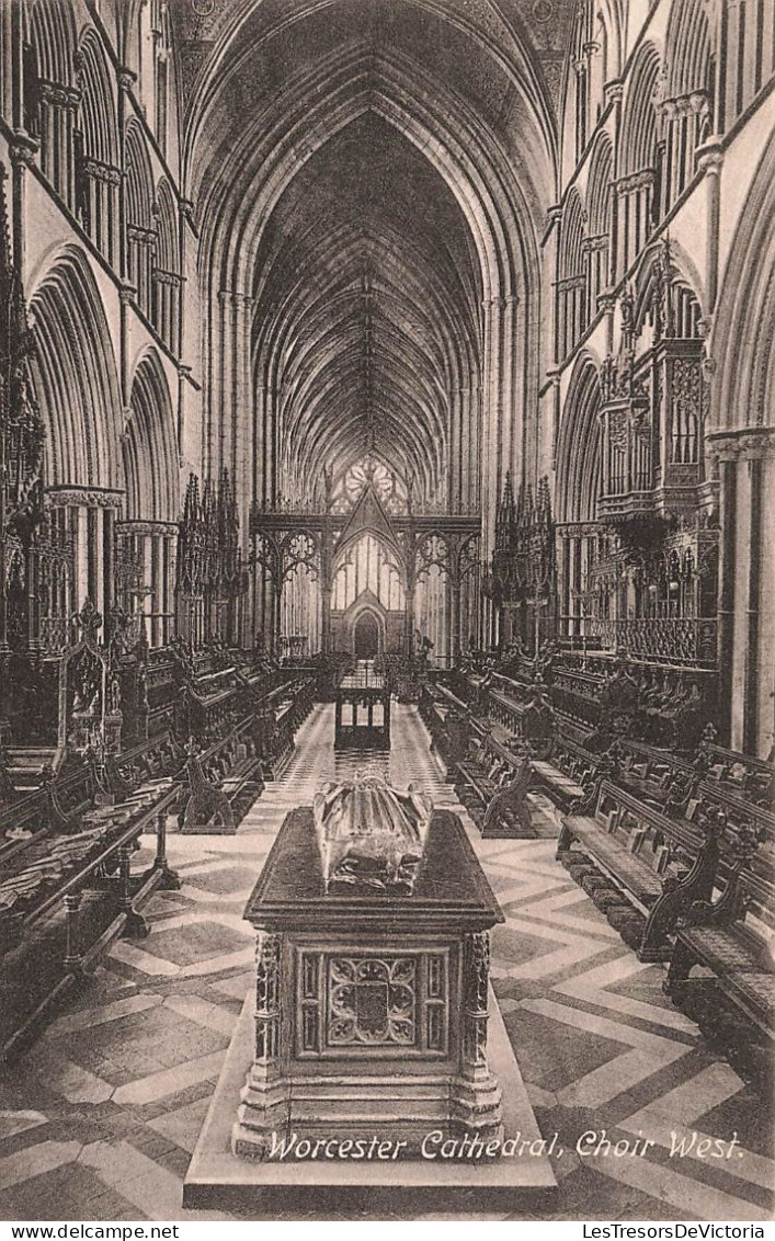 ROYAUME-UNI - Angleterre - Worcester Cathedral - Choir West - Carte Postale Ancienne - Worcester