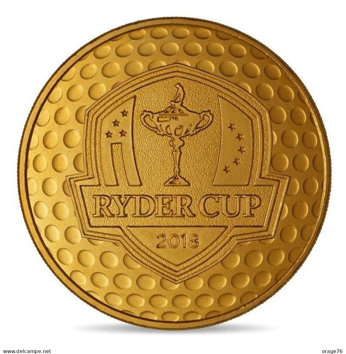 FRANCE 2018 COFFRET GOLF RYDER CUP , NEUF** BLOC FEUILLET NUMÉROTÉ FOND BLEU + MÉDAILLE TTB - Mint/Hinged