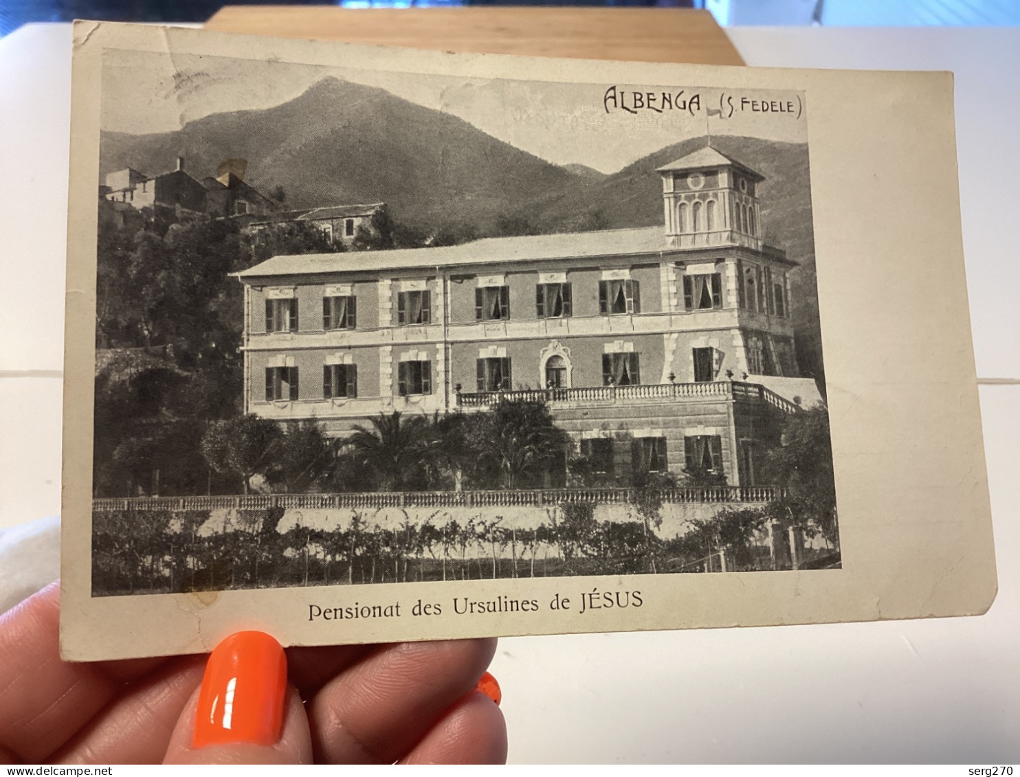 Cartolina San Fedele D'Albenga - Collegio Delle Orsoline Di Gesù Pensionnat Des Ursulines De Jésus Albenga - Savona