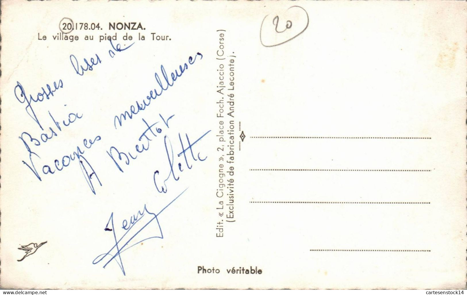 N°2034 W -cpsm Nonza -le Village Au Pied De La Tour- - Ajaccio