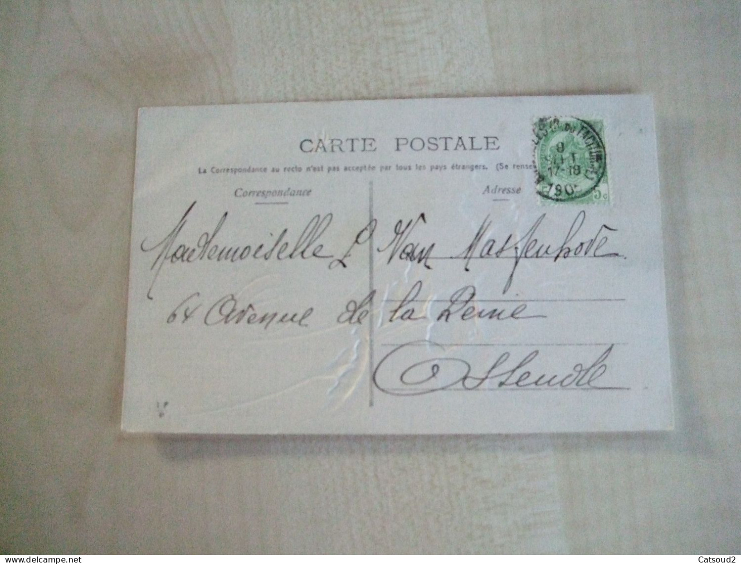 Carte Postale Ancienne Gaufrée PENSEES - Bloemen