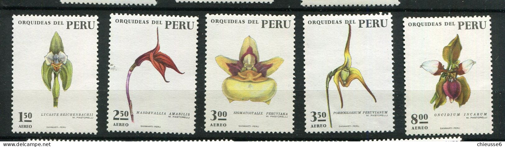 Perou ** - N° 356 à 360 - Orchidées - Perú