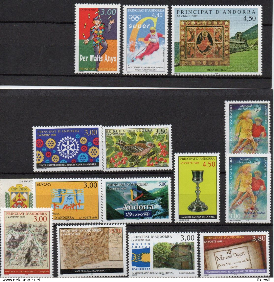 Andorre Année Complète 1998 XXX - Unused Stamps