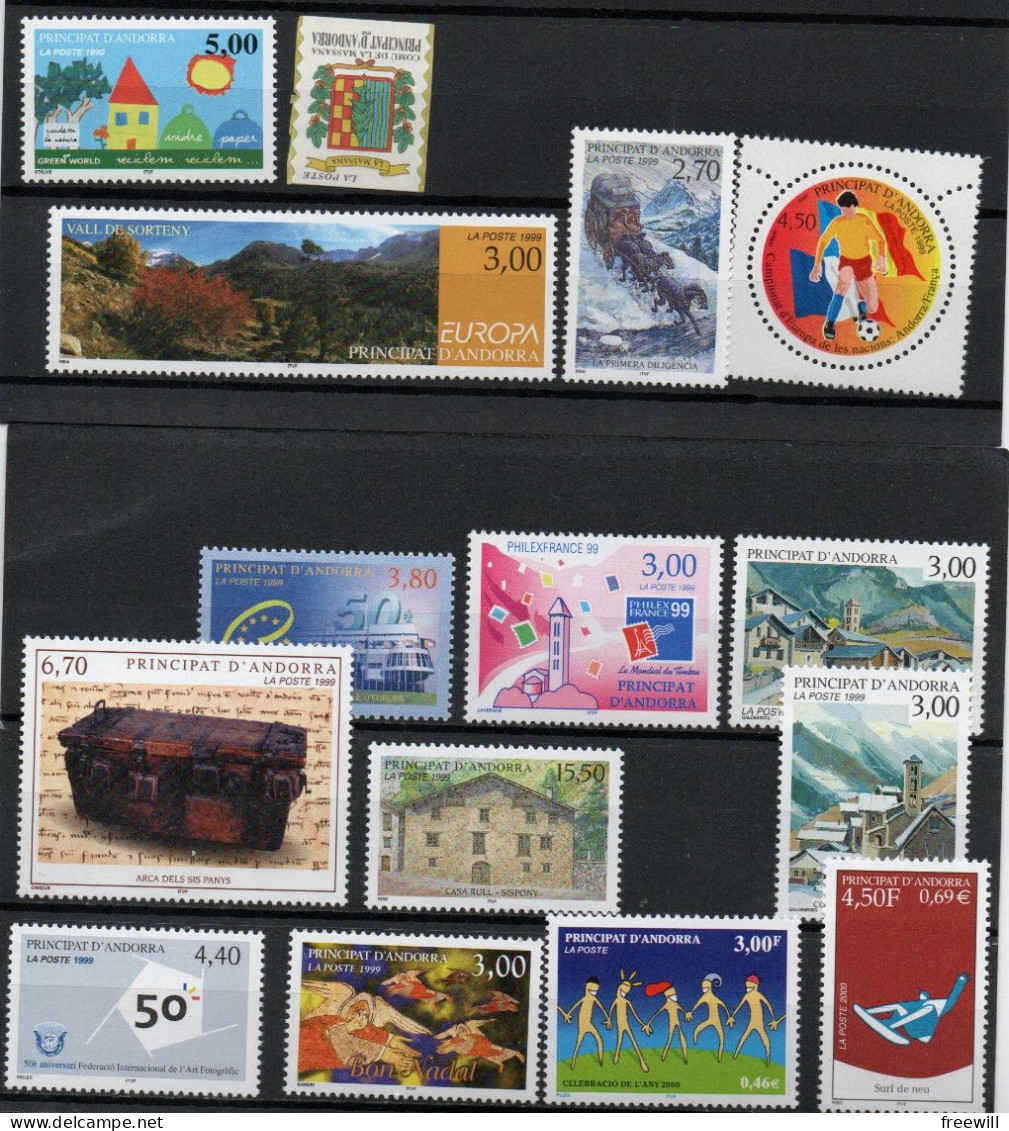 Andorre Année Complète 1999 XXX - Unused Stamps