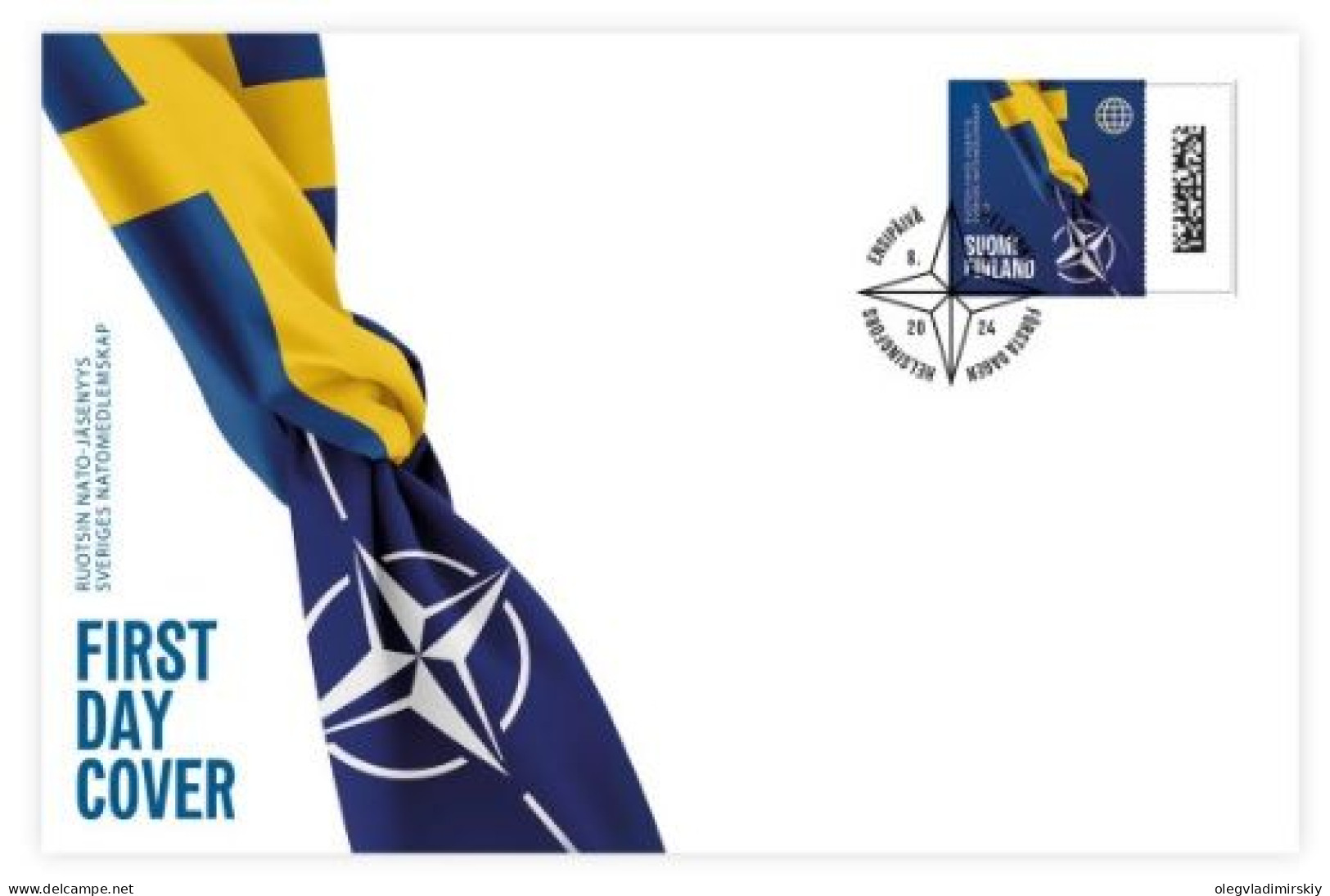 Finland Finnland Finlande 2024 Sweden's Entry Into NATO FDC - FDC