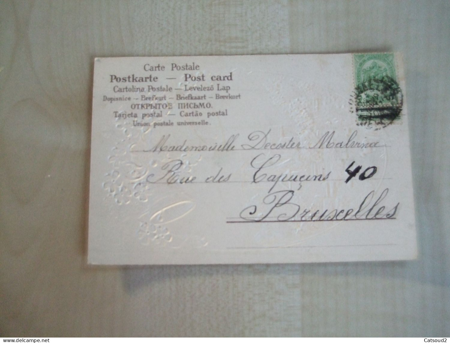 Carte Postale Ancienne Gaufrée PÂQUES - Pâques