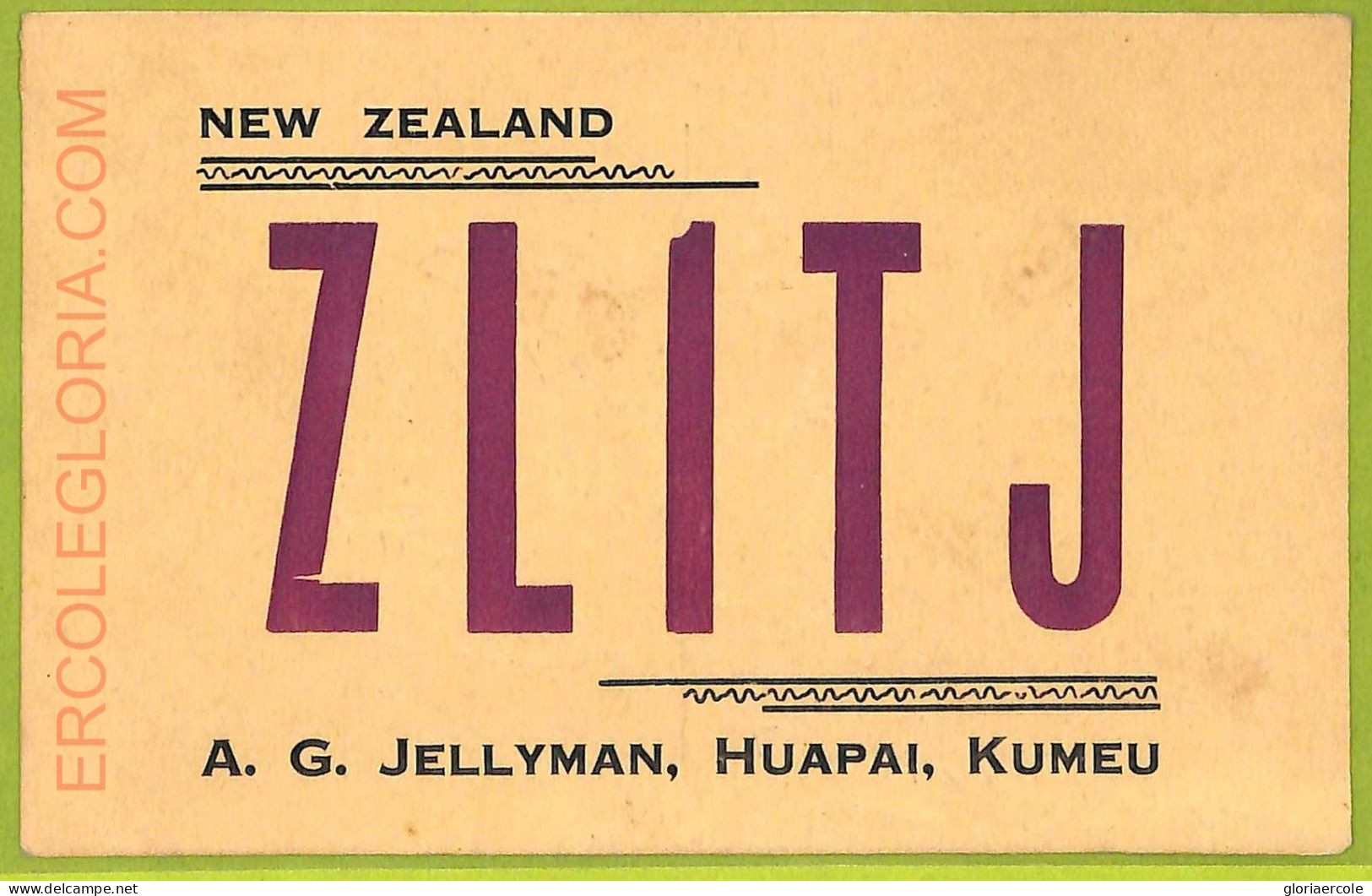Ae9199 - NEW ZEALAND - RADIO CARD - Huapai - 1950's - Radio