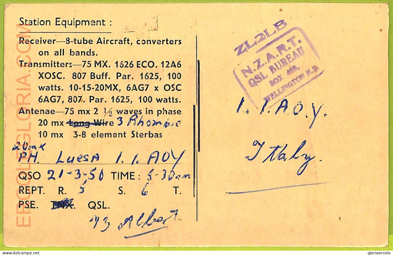Ae9199 - NEW ZEALAND - RADIO CARD - Huapai - 1950's - Radio