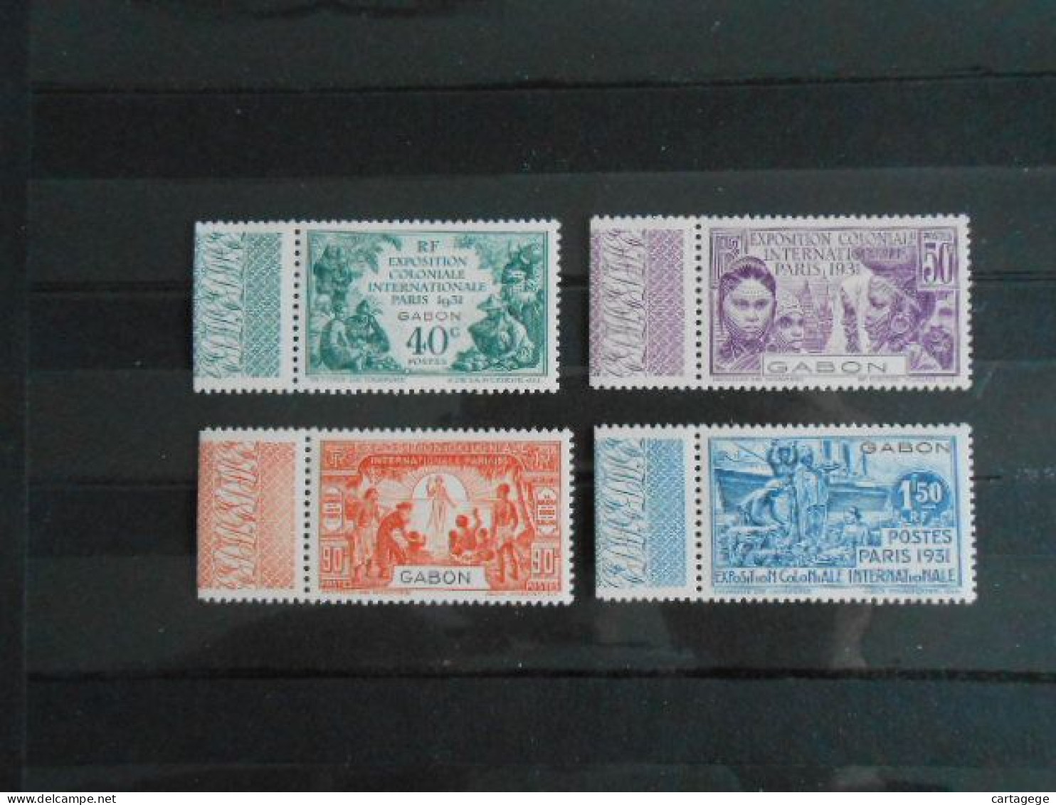 GABON YT 121/124 EXPOSITION COLONIALE DE PARIS* - Unused Stamps