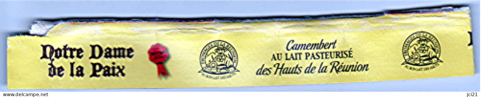 Étiquette De Bord De Boite De Fromage "NOTRE DAME DE LA PAIX" Ile De La Réunion _Er5 - Formaggio