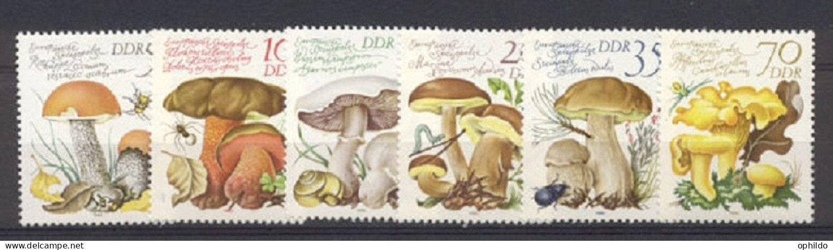 DDR    2210/2215  * *   TB  Champignon - Unused Stamps