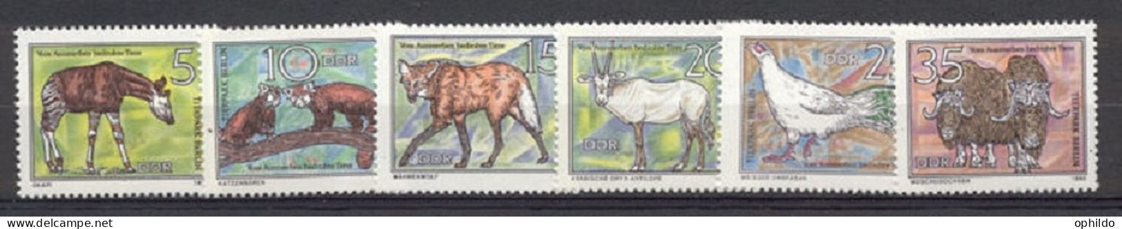 DDR    2181/2186   * *   TB  Faune - Unused Stamps