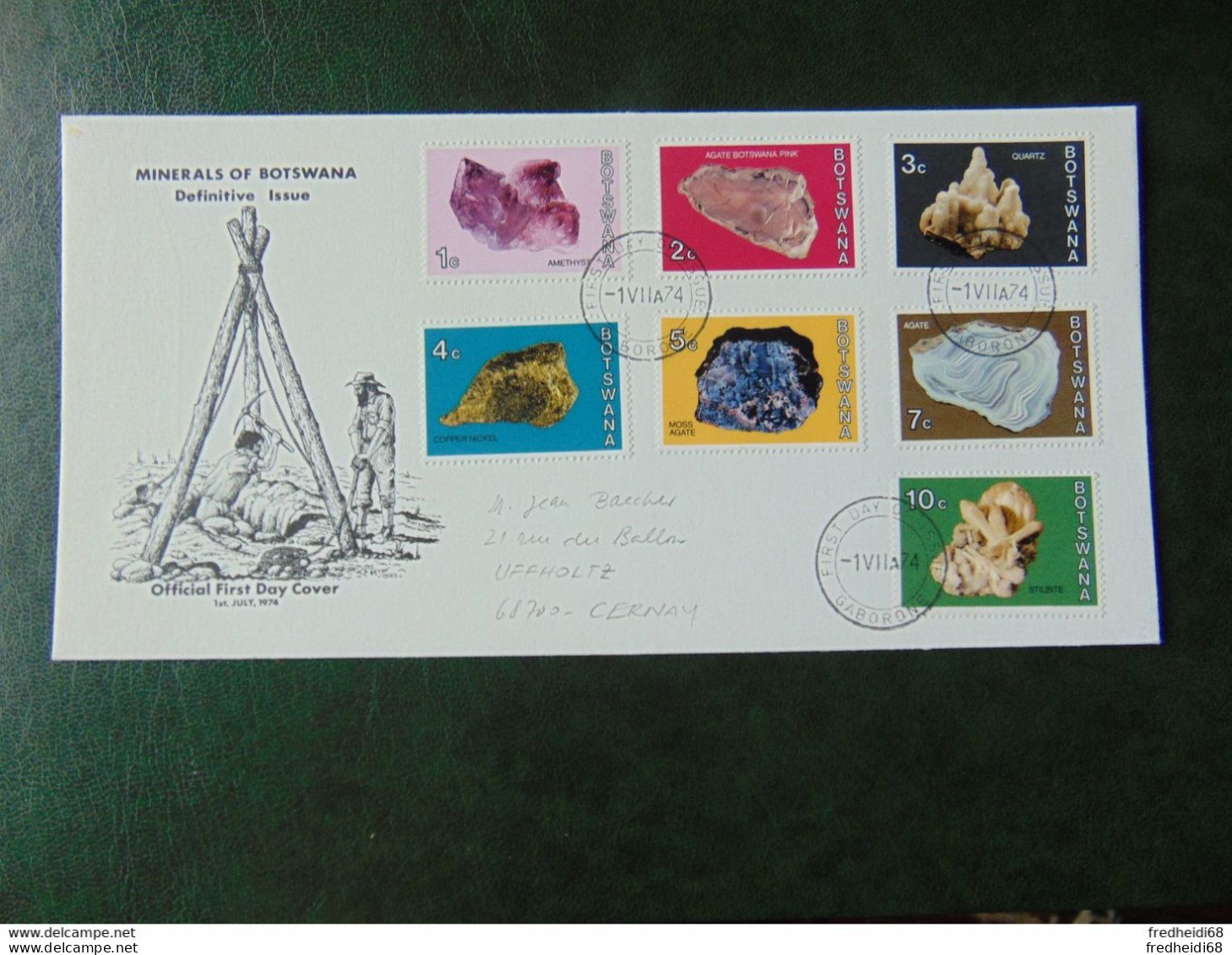 Très bel ensemble d'une dizaine d'enveloppes ayant réellement circulé au type mine et minéraux (10 photos)
