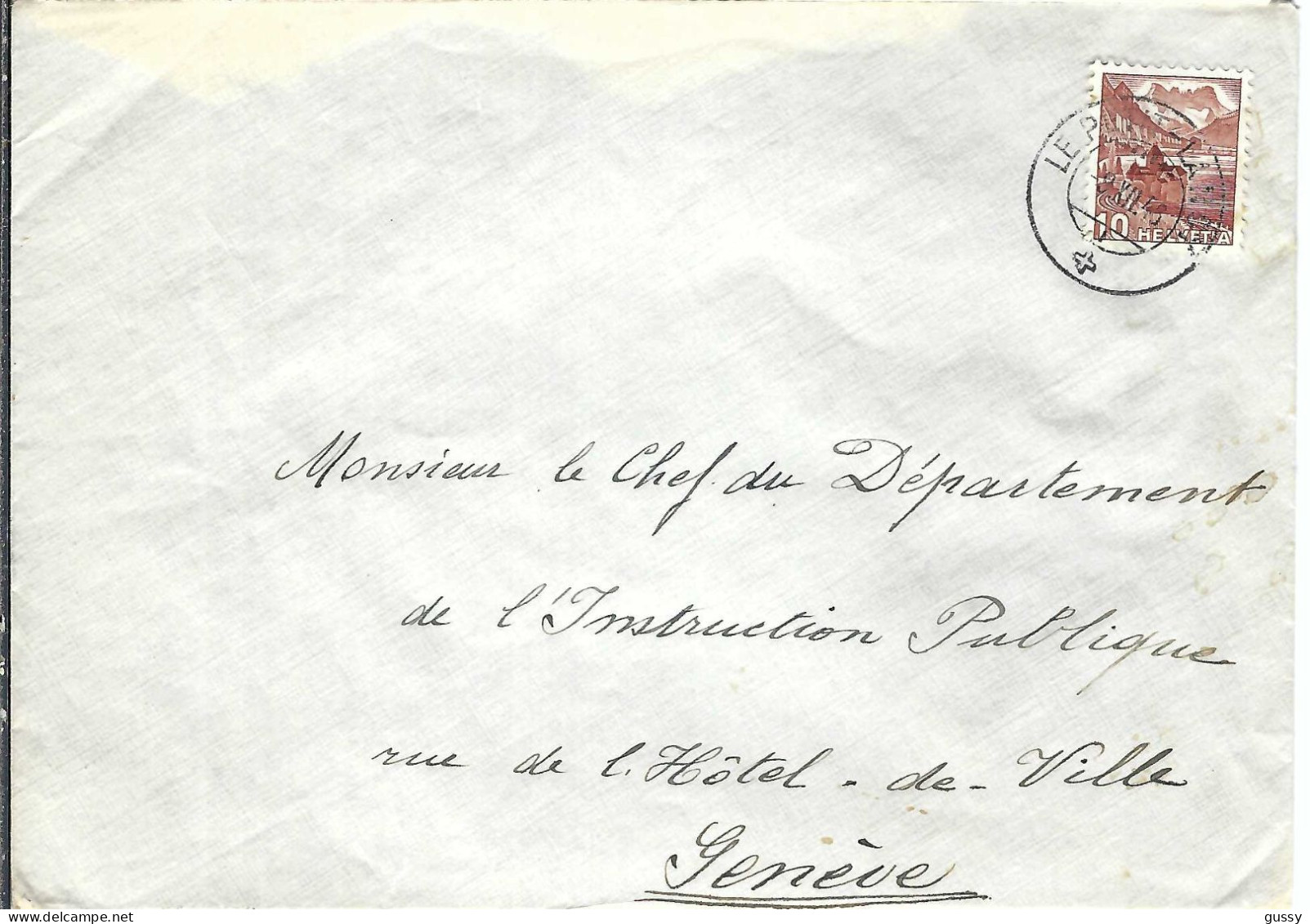 SUISSE 1947: LSC Du Petit-Lancy Pour Genève - Storia Postale