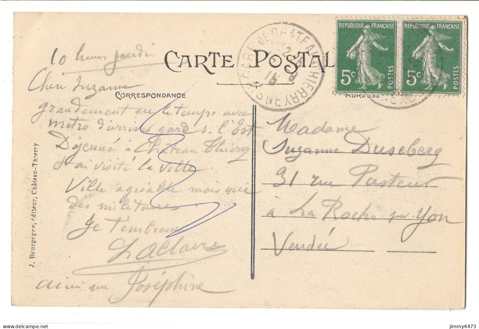 CPA - CHATEAU-THIERRY En 1915 - Maison Jean De La Fontaine - N° 8 - Edit. J. Bourgogne - Chateau Thierry