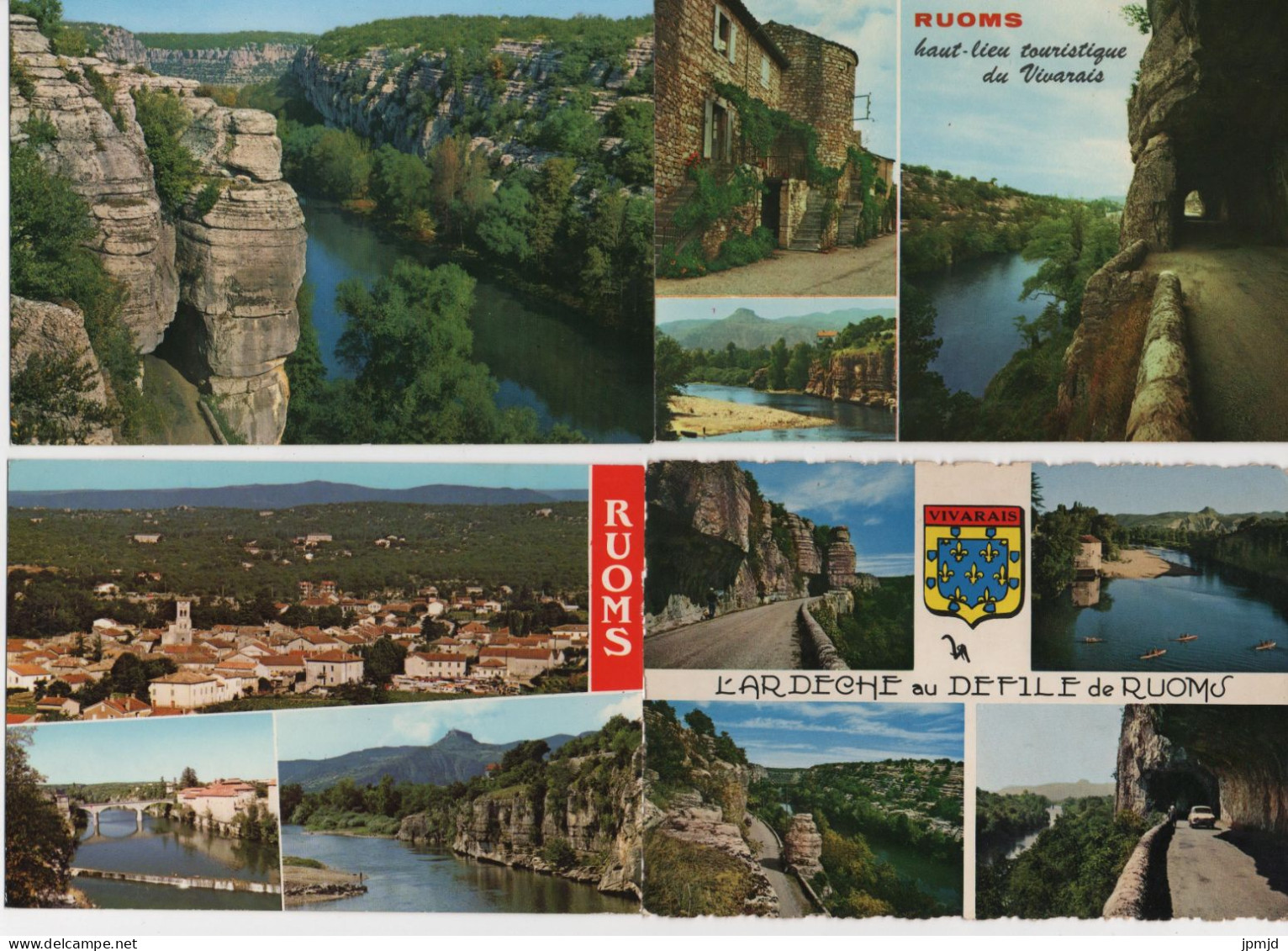 07 - GORGES DE L'ARDÈCHE - Défilé De RUOMS - Lot De 12 Cartes Postales - (R011) - Ruoms