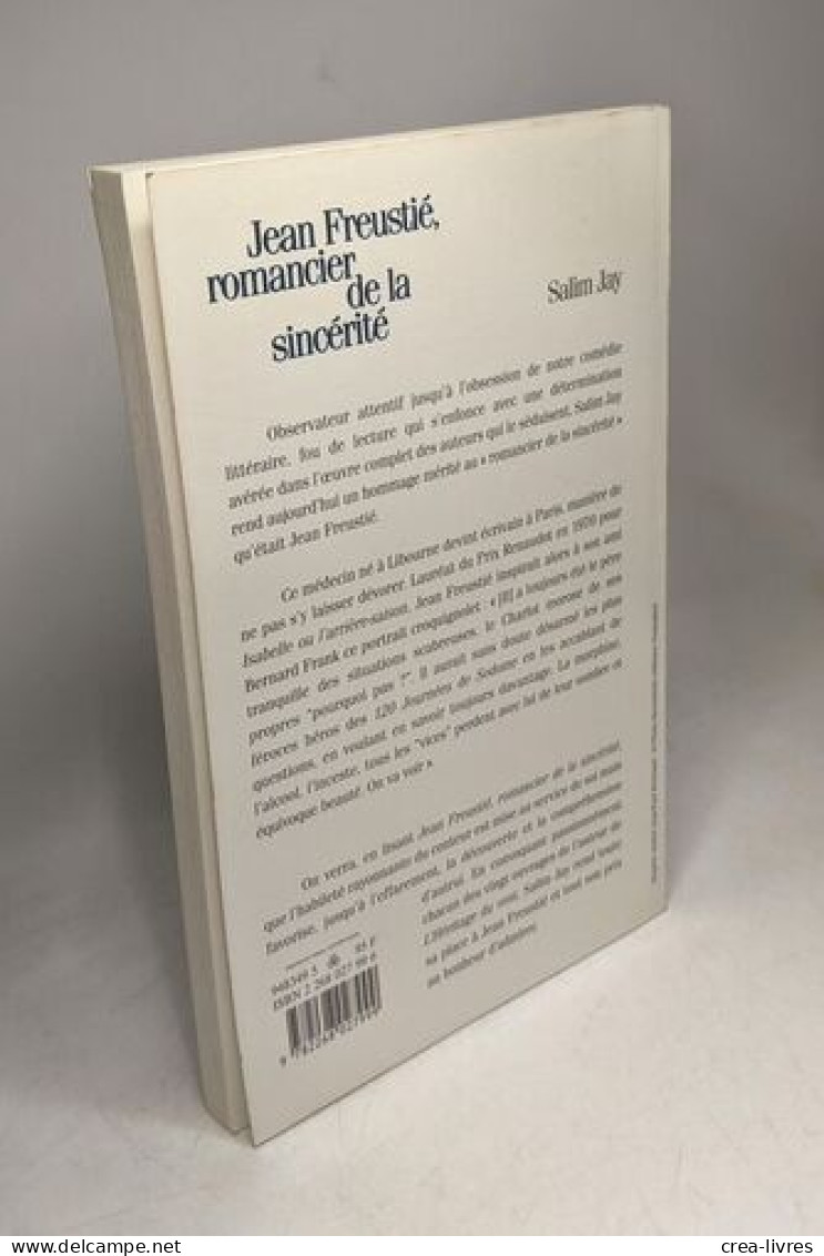 Jean Freustié Romancier De La Sincérité - Altri & Non Classificati