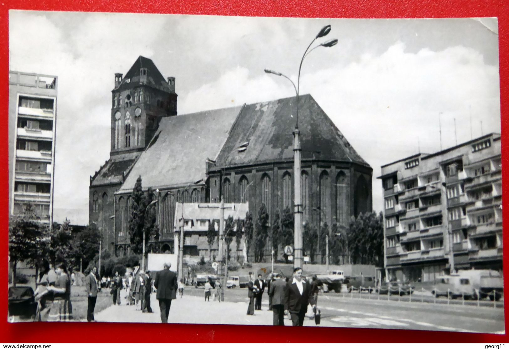 Szczecin - Stettin - Jakobskathedrale - Jakobikirche - Echt Foto Kirche - 1978 - Straßenszene - Pologne