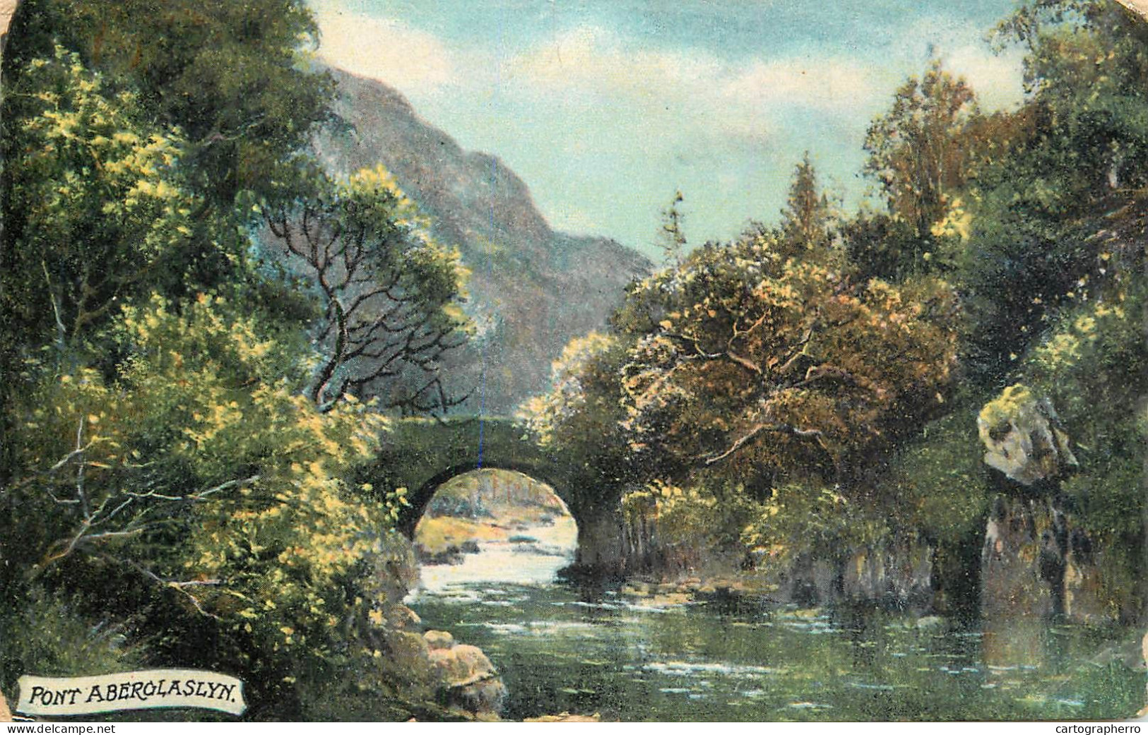 Scenic Postcard Wales Pont Aberglaslyn - Sonstige & Ohne Zuordnung