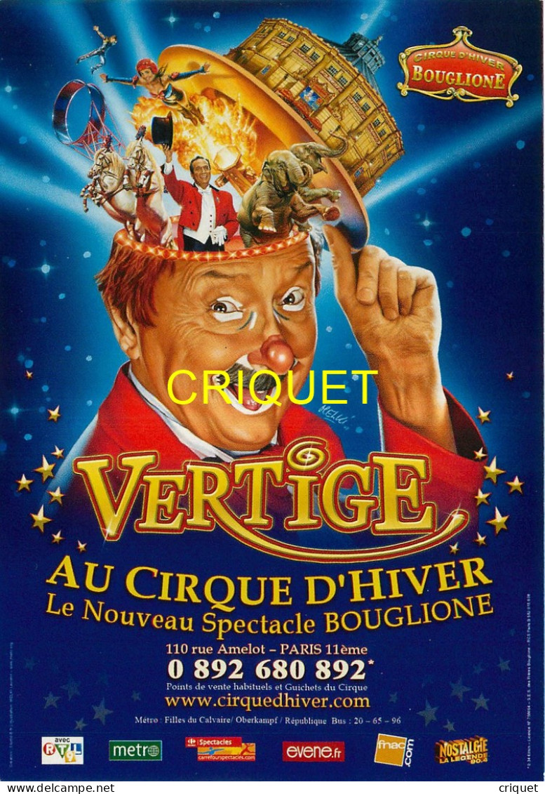 Cirque Bouglione, Le Spectacle Vertige Au Cirque D'Hiver, Clown, Dompteur ... - Cirque
