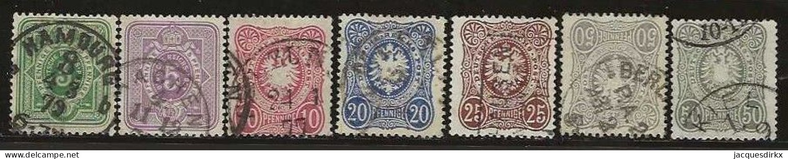 Deutsches Reich   .   Michel    .   31/36 + 38      .    O     .     Gestempelt - Usados