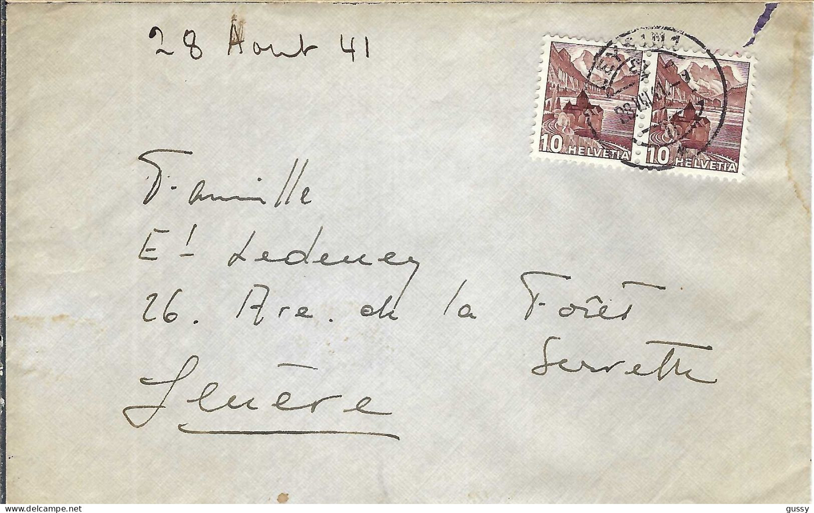 SUISSE 1941: LSC De Leysin Pour Genève - Storia Postale