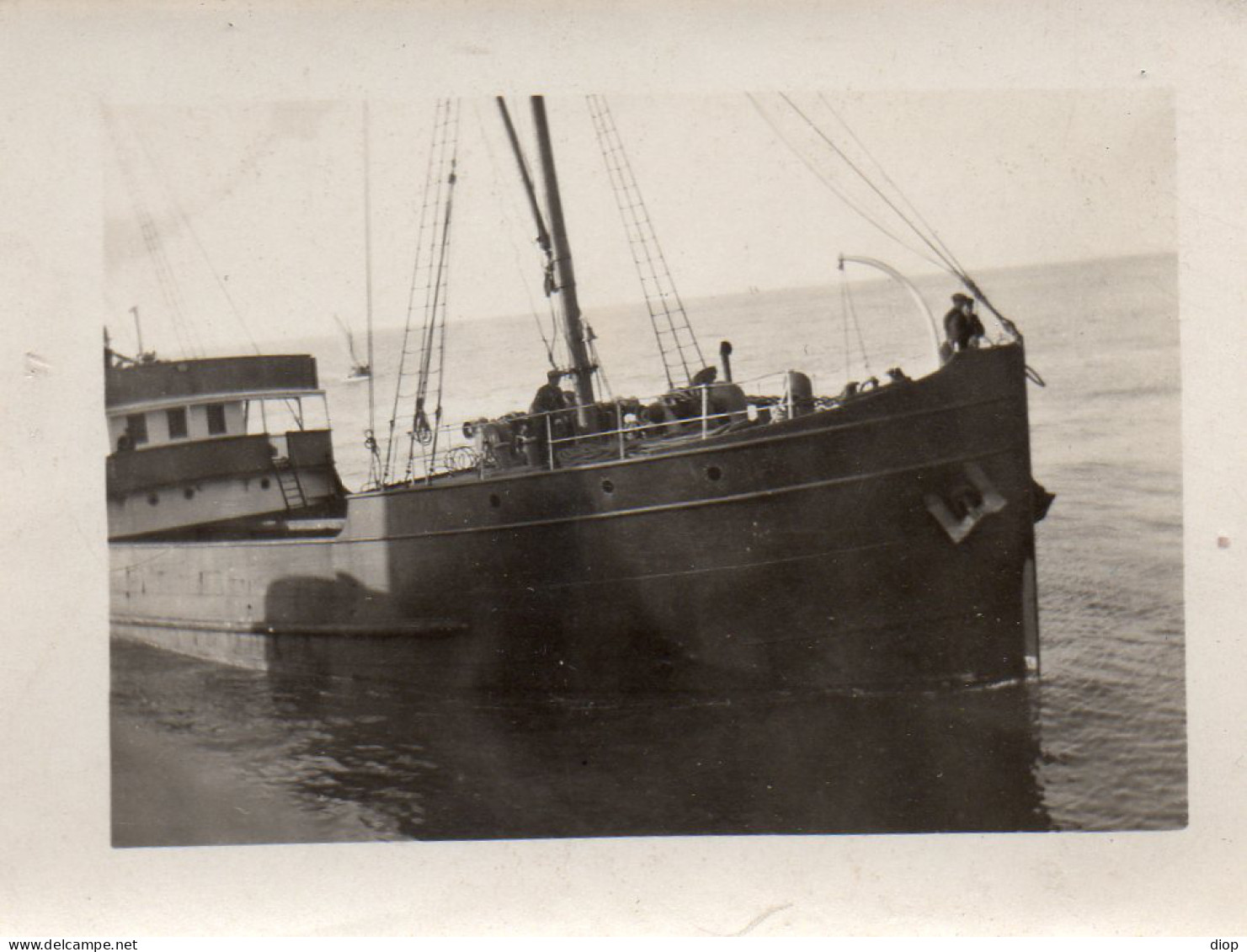 Photographie Photo Vintage Snapshot Bateau Ship Port Boats Voiliers - Bateaux
