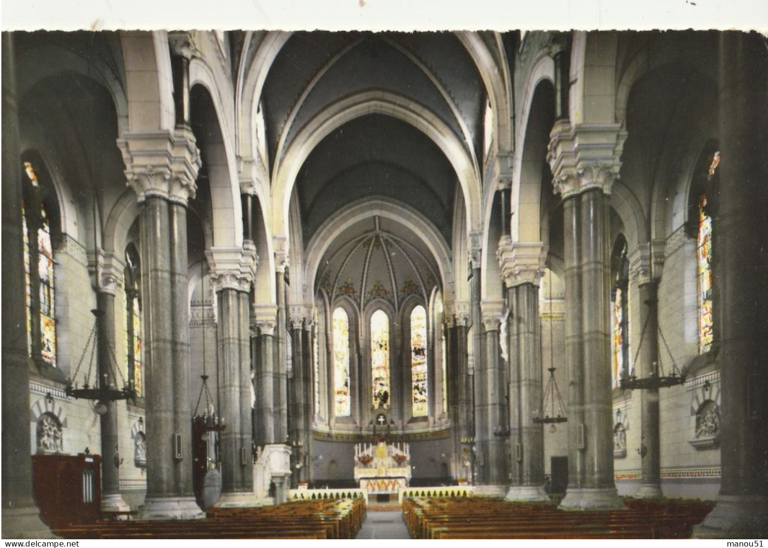 THIZY ( CPSM : Intérieur De L'église Notre Dame De Thizy - Thizy