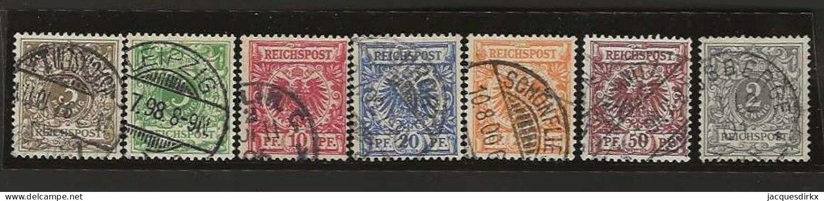 Deutsches Reich   .   Michel    .   45/52     .    O     .     Gestempelt - Usati