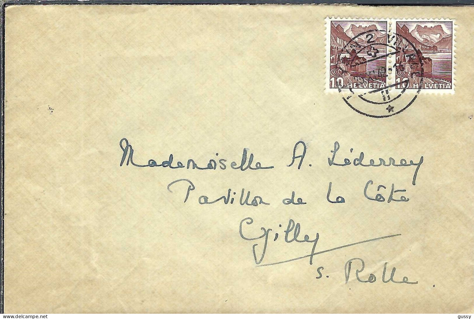 SUISSE 1942: LSC De Leysin Pour Gilly-s-Rolle - Storia Postale