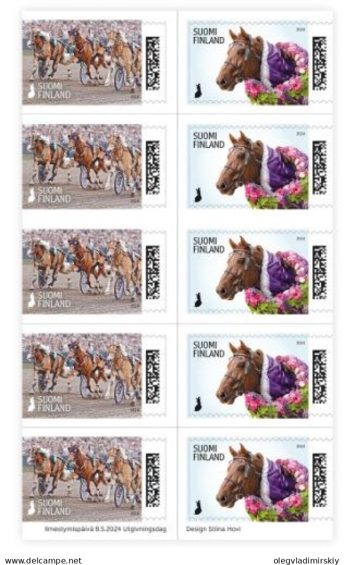 Finland Finnland Finlande 2024 100 Years Of Royal Trots Horses Sheetlet / Booklet MNH - Cavalli