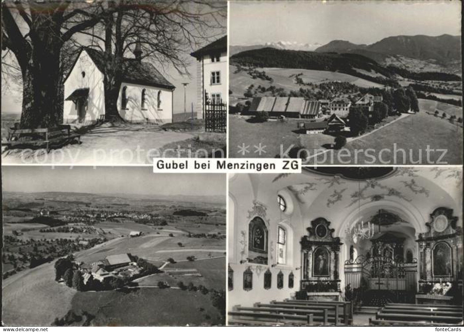 11654876 Menzingen Zug Gasthaus Pension Gubel Kirche Menzingen - Autres & Non Classés