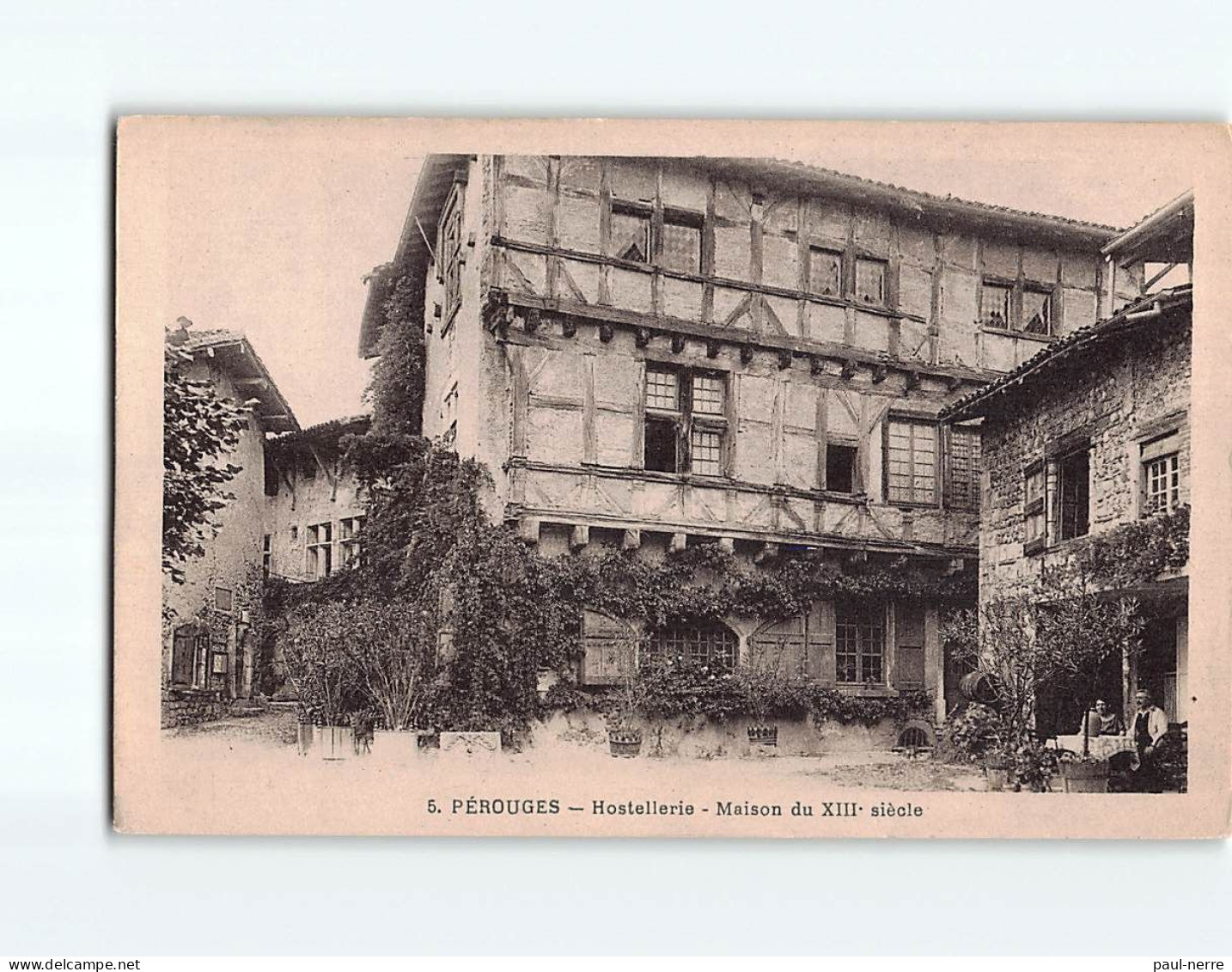 PEROUGES : Hostellerie, Maison Du XIIIe Siècle - Très Bon état - Pérouges