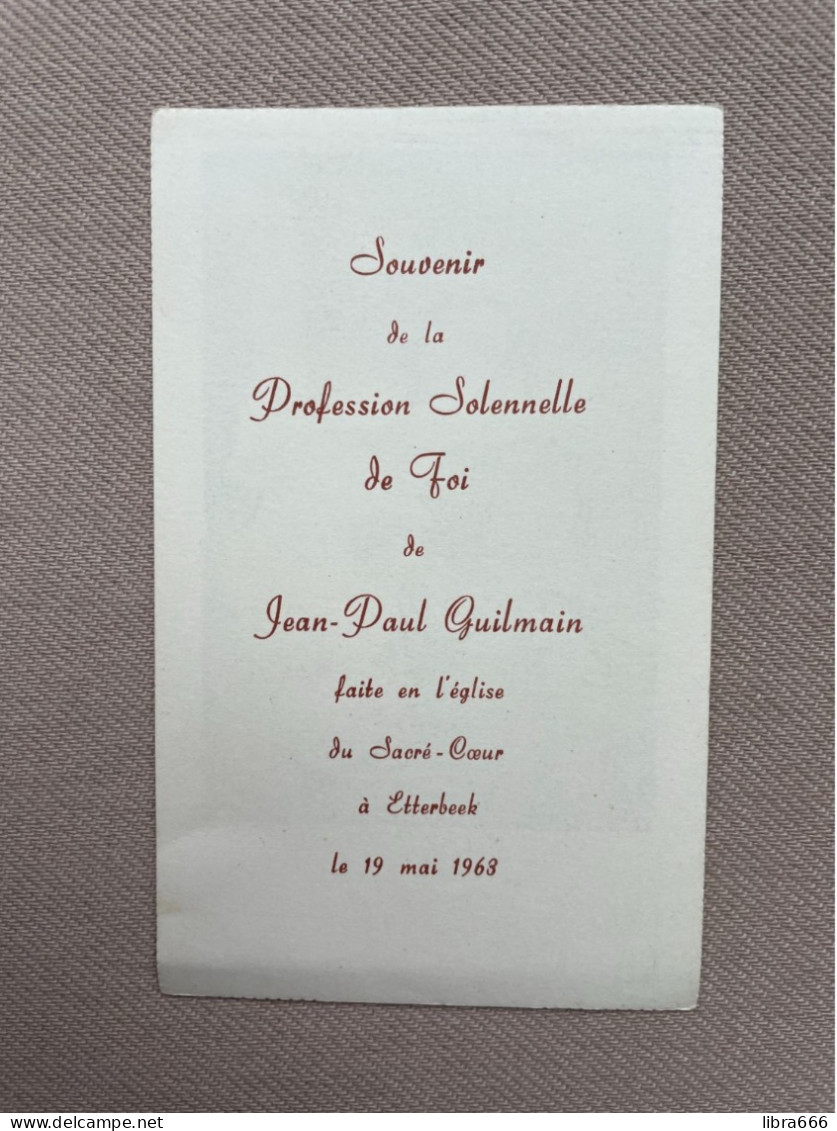 Communion - GUILMAIN Jean Paul - 1963 - Sacré-Coeur - ETTERBEEK - Kommunion Und Konfirmazion