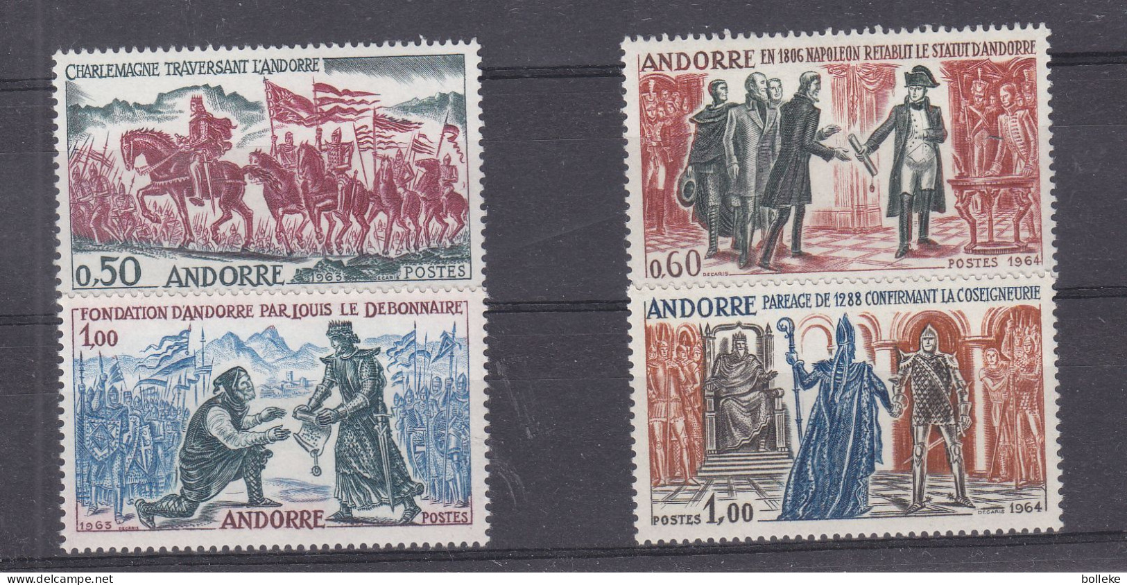 Napoleon - Andorre Français - Yvert 167 / 70 ** - Drapeaux - Valeur 85,00 Euros - - Unused Stamps