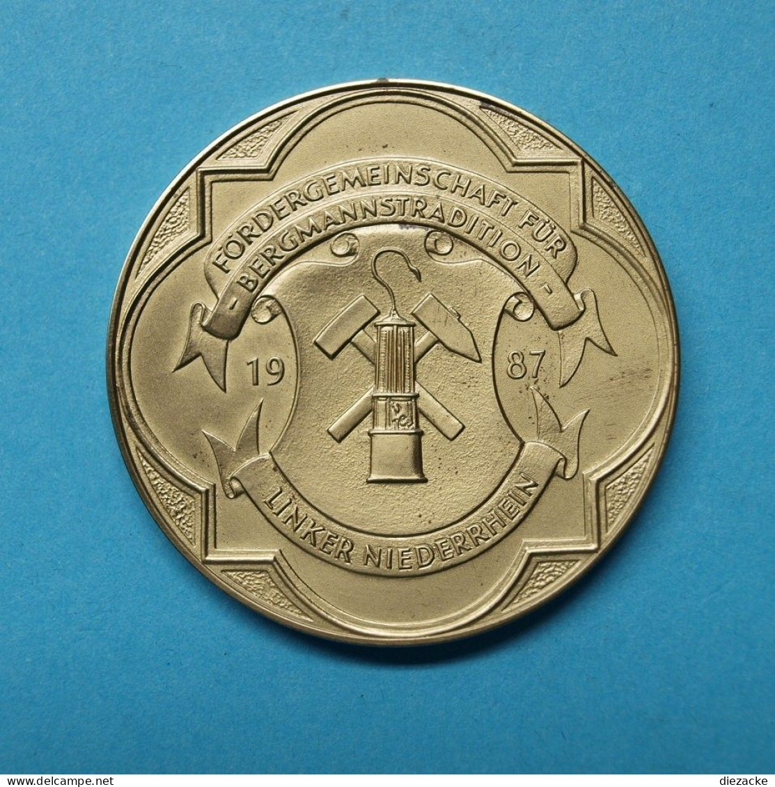 Medaille Zur Fahnenweihe 1990 Fördergemeinschaft Bergmannstradition Ss (BB037 - Sin Clasificación