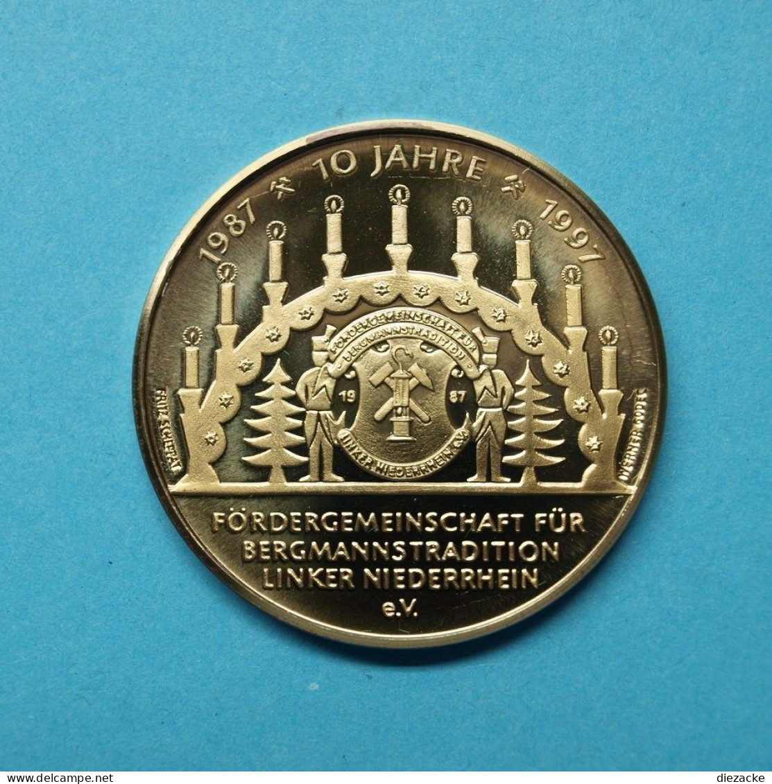 Medaille Barbarafeier 1997 Fördergemeinschaft Bergmannstradition PP (BB045 - Ohne Zuordnung