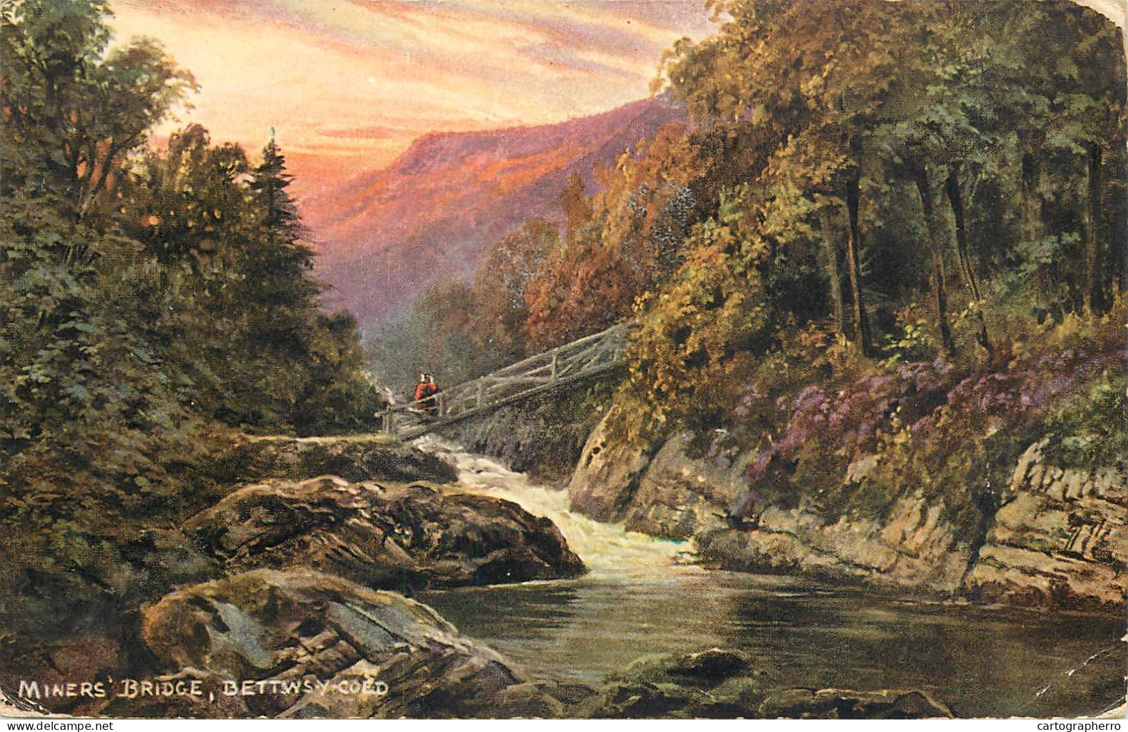 Scenic Postcard Wales Miner's Bridge Betws-y-coed - Other & Unclassified