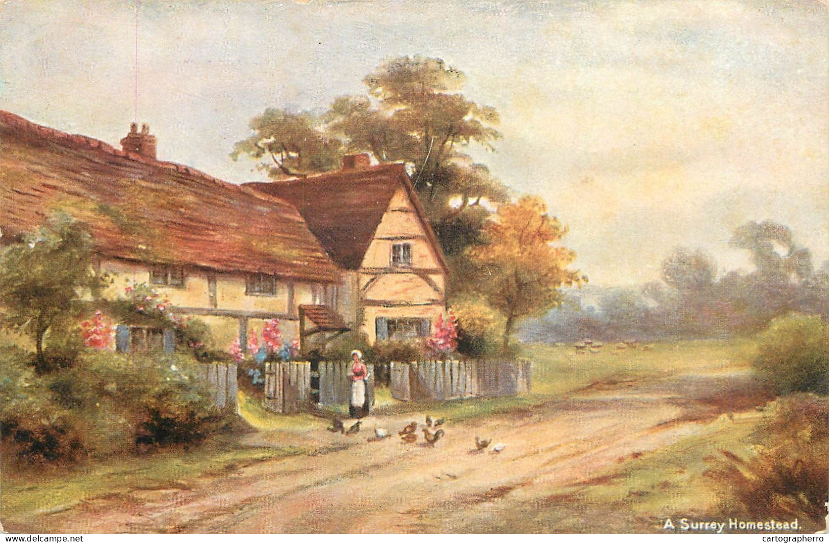 Scenic Postcard England Surrey Homestead - Surrey