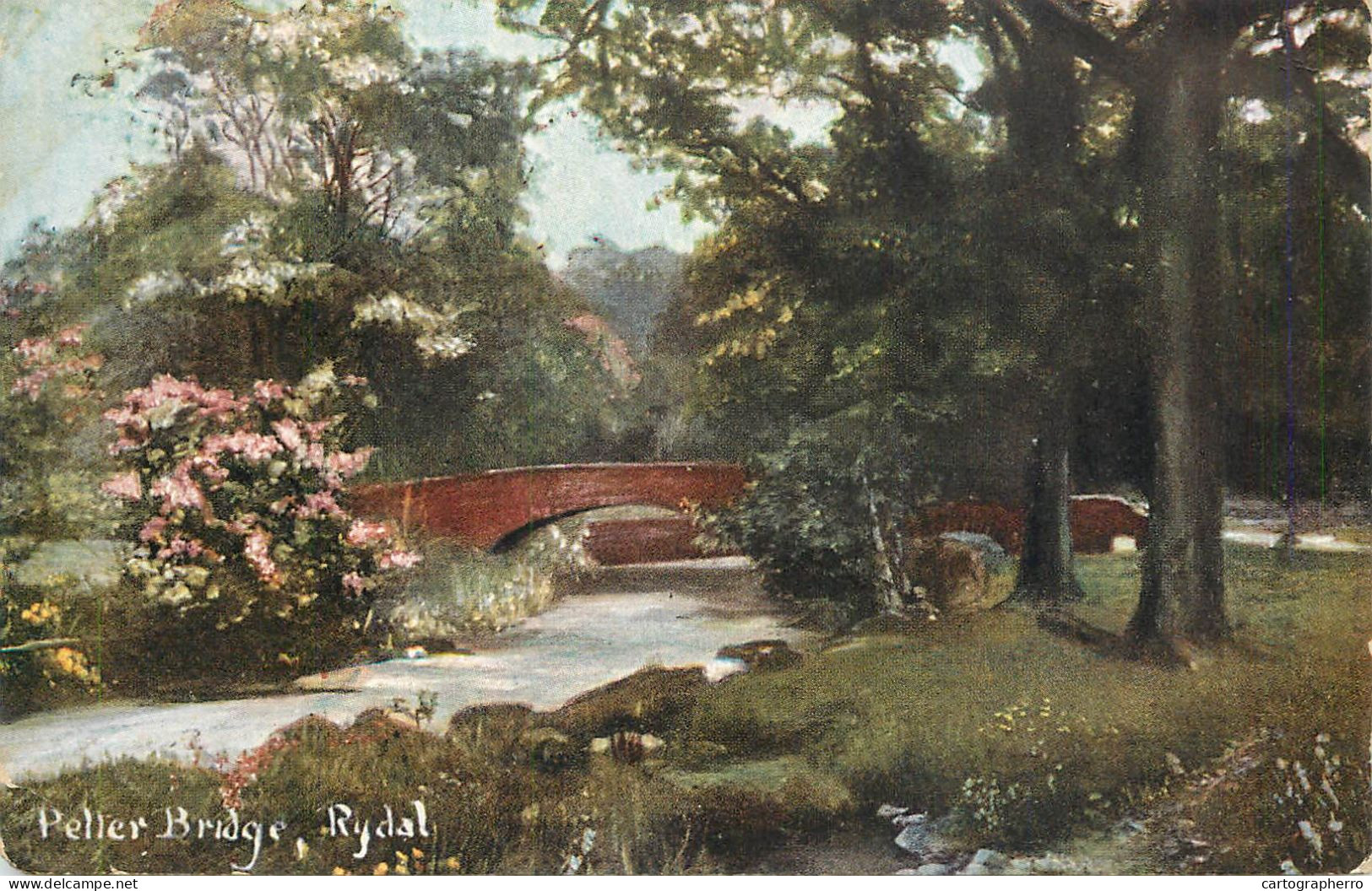 Scenic Postcard England Rydal, Cumbri Pelter Bridge - Sonstige & Ohne Zuordnung