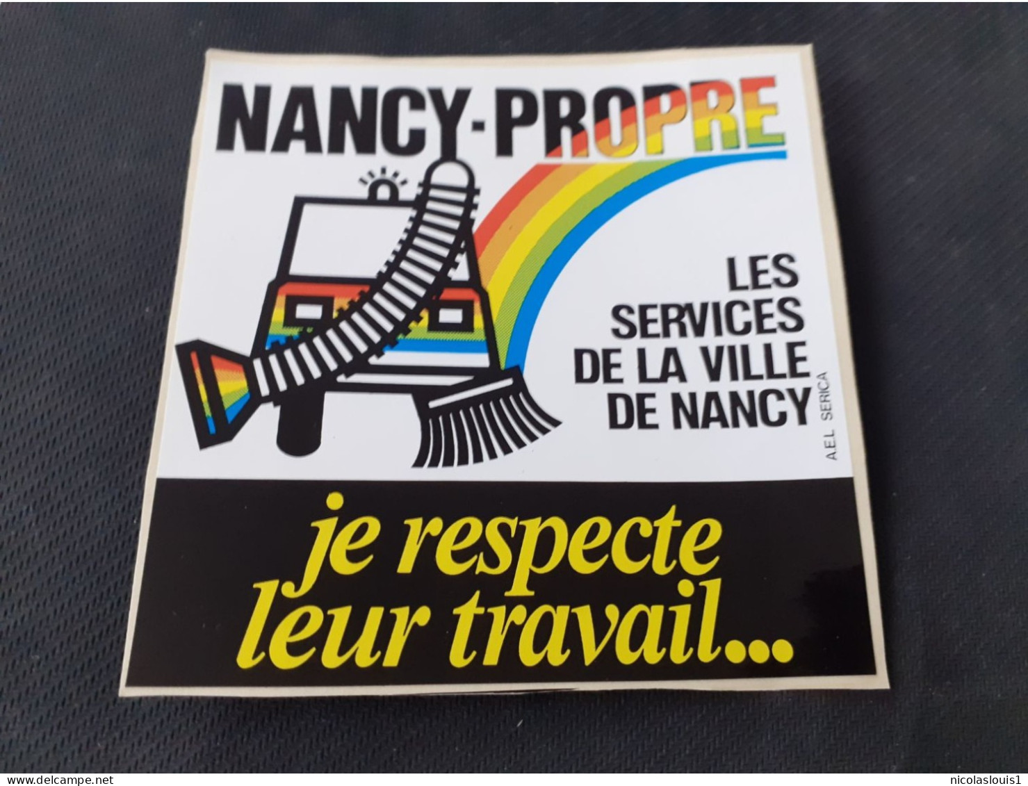 Autocollant Nancy Propre ,balayeuse ,propreté (serica Nancy) - Autocollants