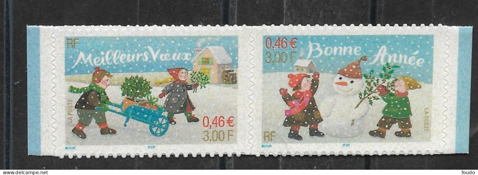 FRANCE 2001 - Adhésif  N°YT 31**  32** - Unused Stamps