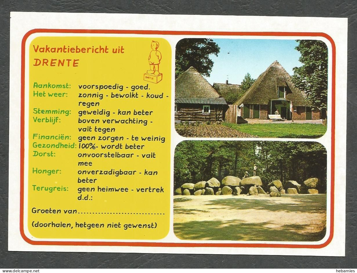 Vakantiebericht Uit DRENTE - DRENTHE - NETHERLANDS - - Other & Unclassified