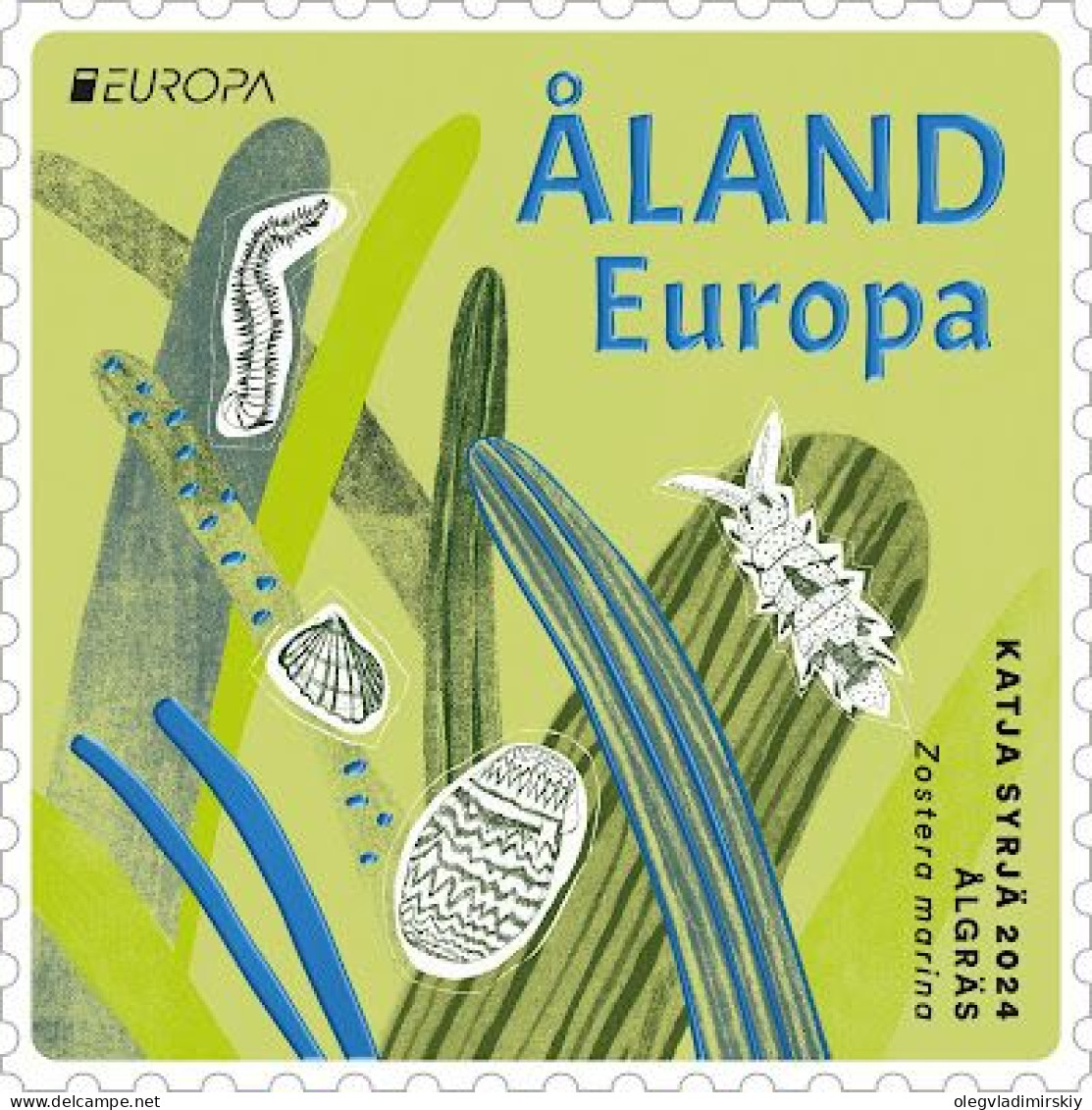 Aland Islalnds Åland Finland 2024 Europa CEPT Underwater Fauna & Flora Stamp MNH - Aland