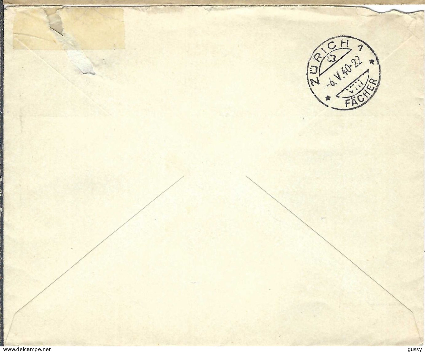 SUISSE 1940: LSC Rec. De Mettmenstetten Pour Zürich - Briefe U. Dokumente