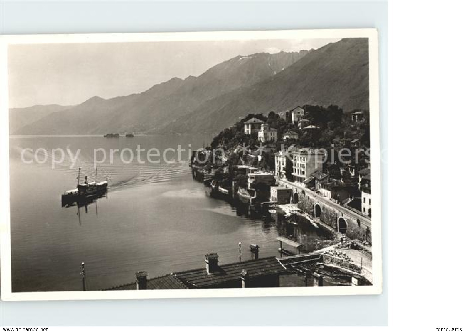 11654231 Ascona TI Panorama Lago Maggiore Dampfer Ascona TI - Autres & Non Classés